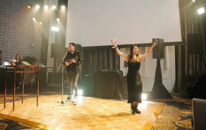 Pim and Milan on stage